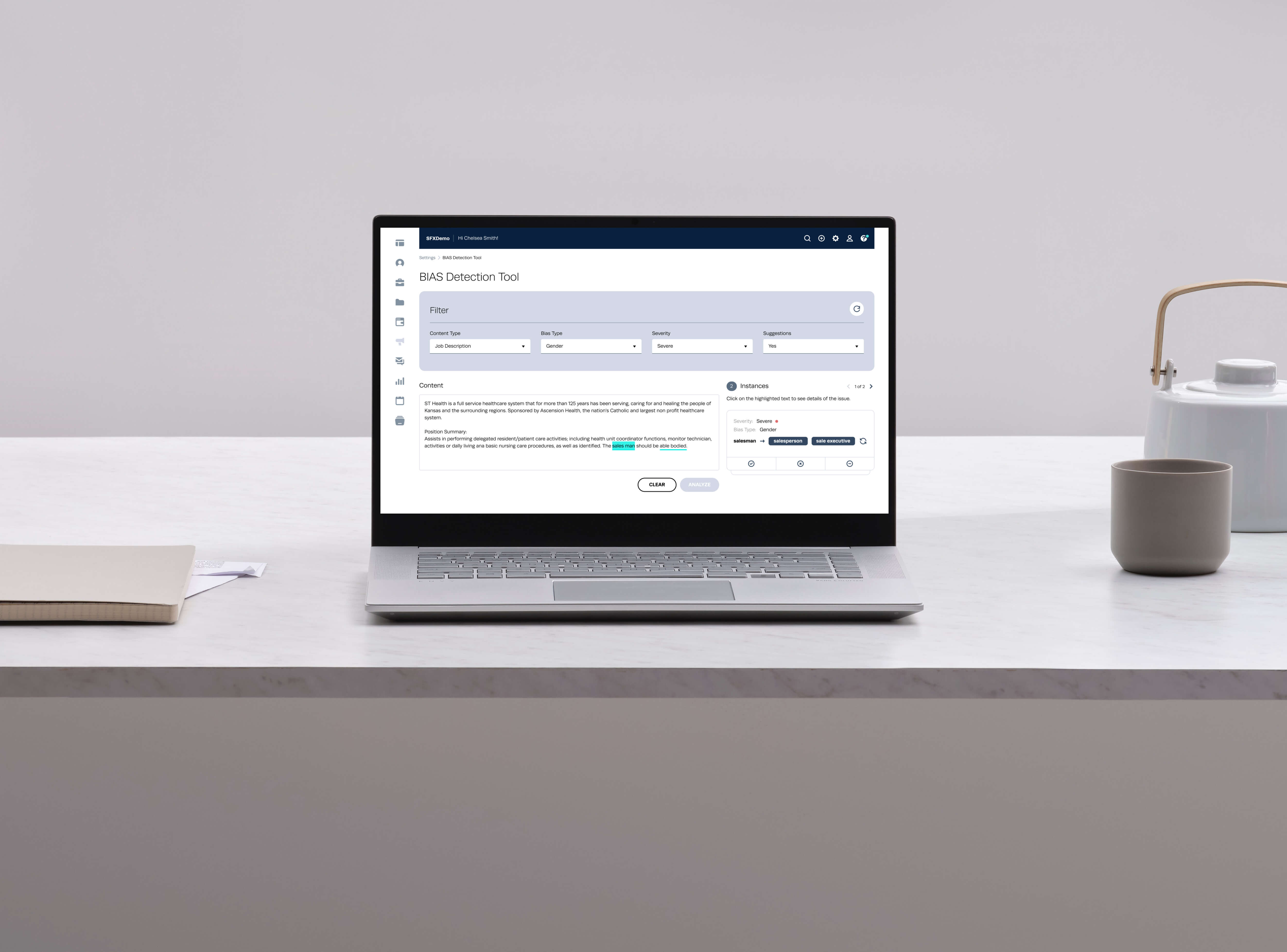 Exploring how AI can help recruiters identify potential bias in job descriptions and create more inclusive, balanced job postings.