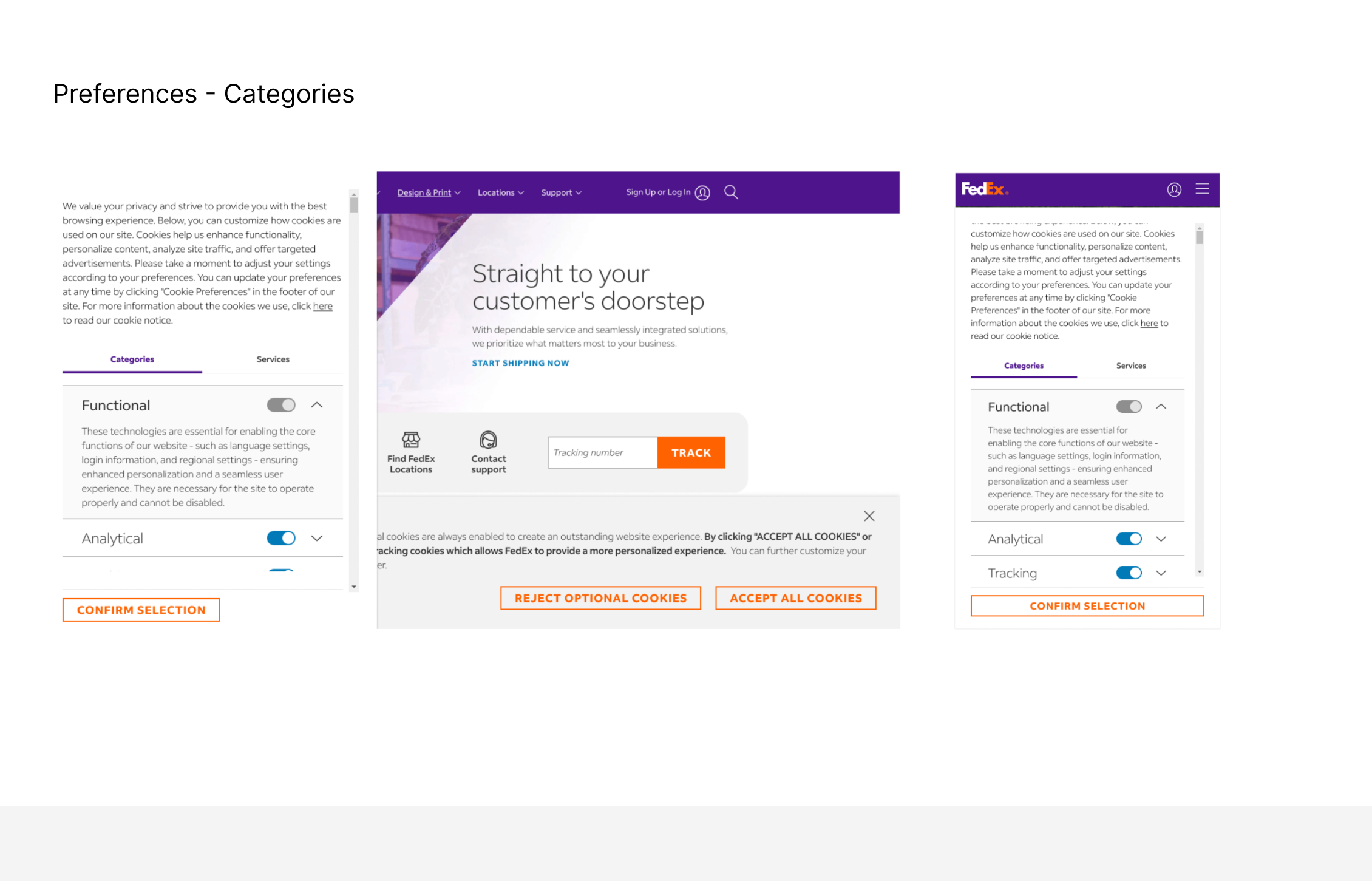 Cookie Preferences- Services