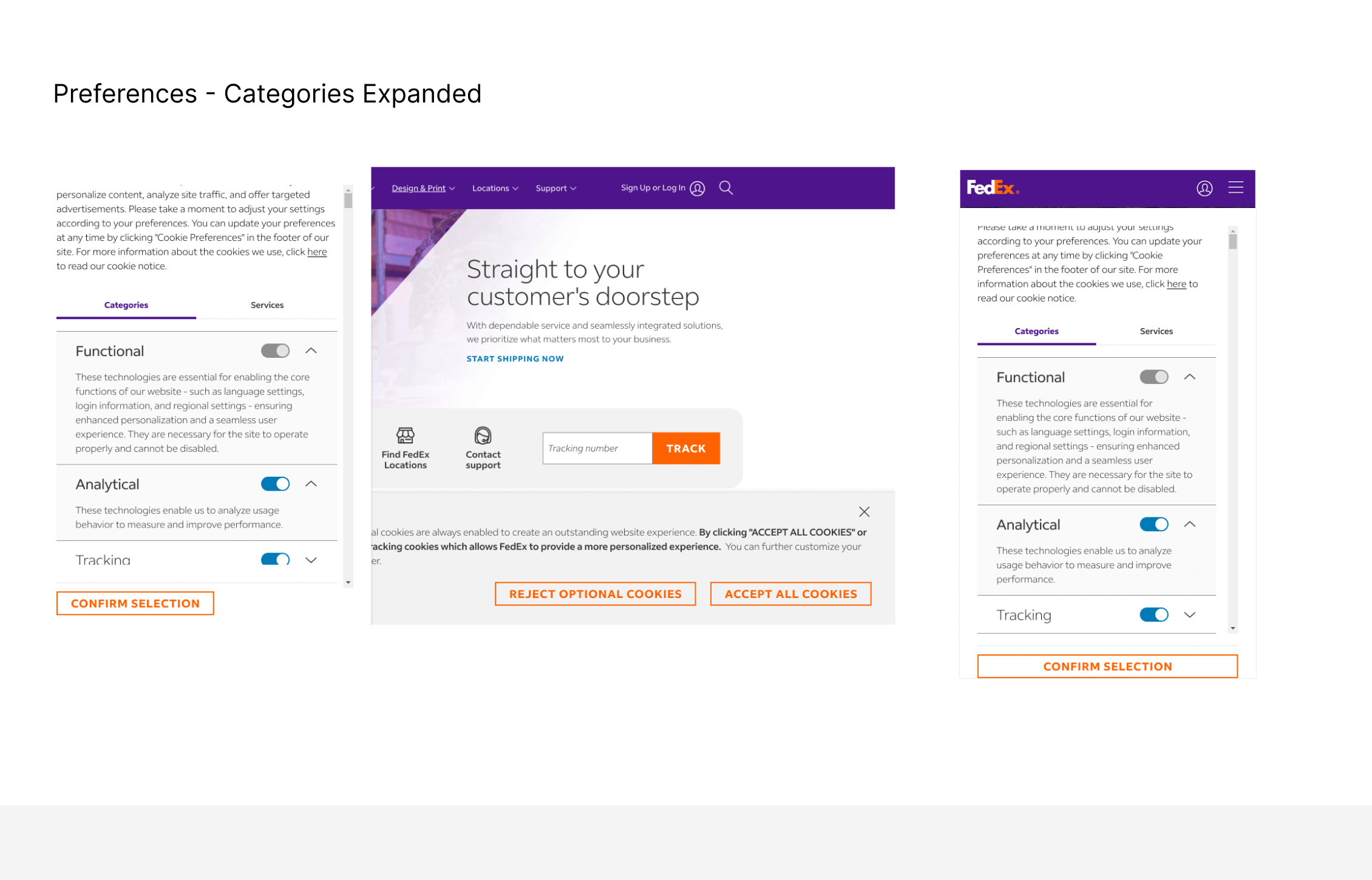 Cookie Preferences- Services