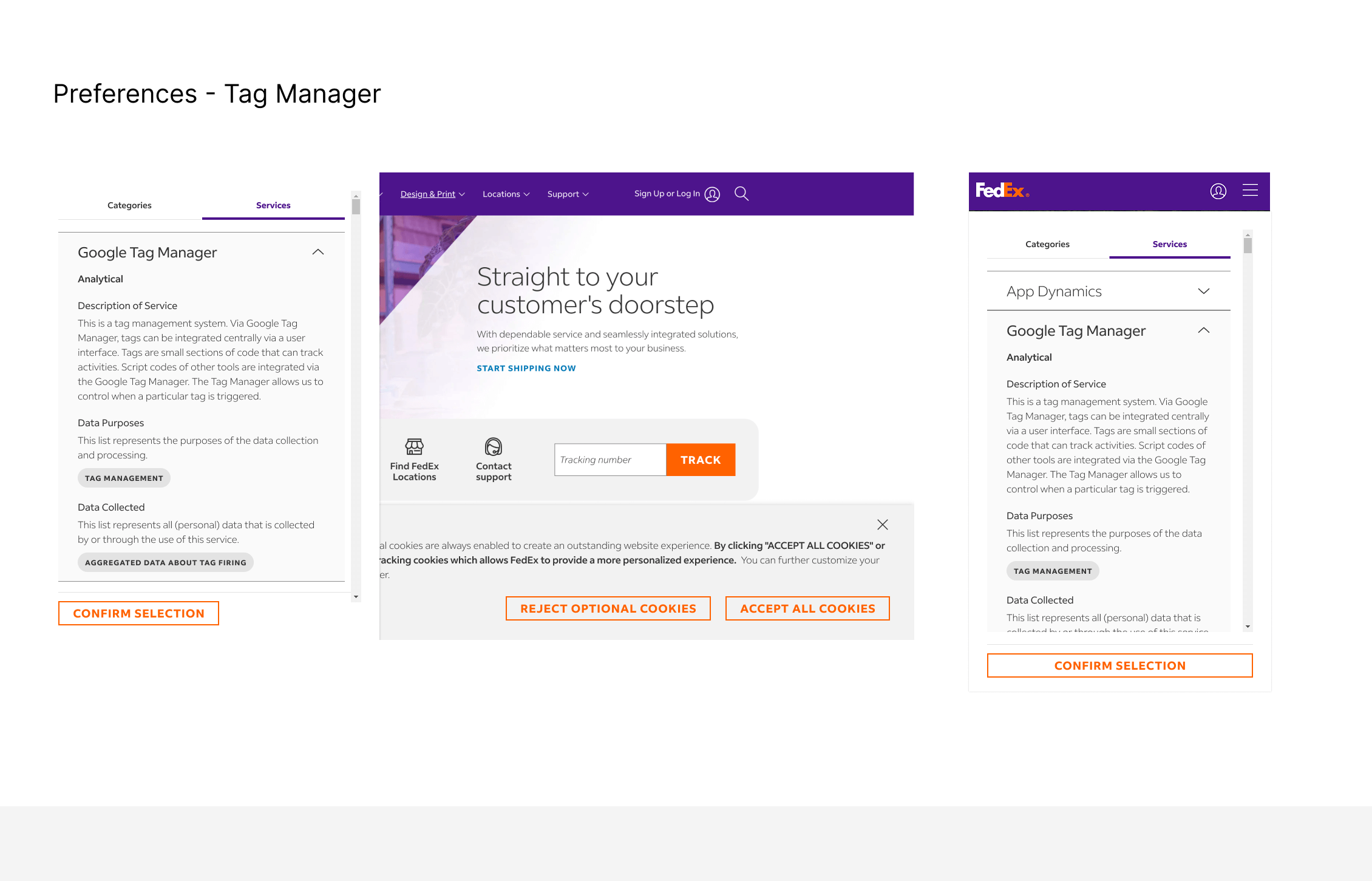 Cookie Preferences- tagmanager